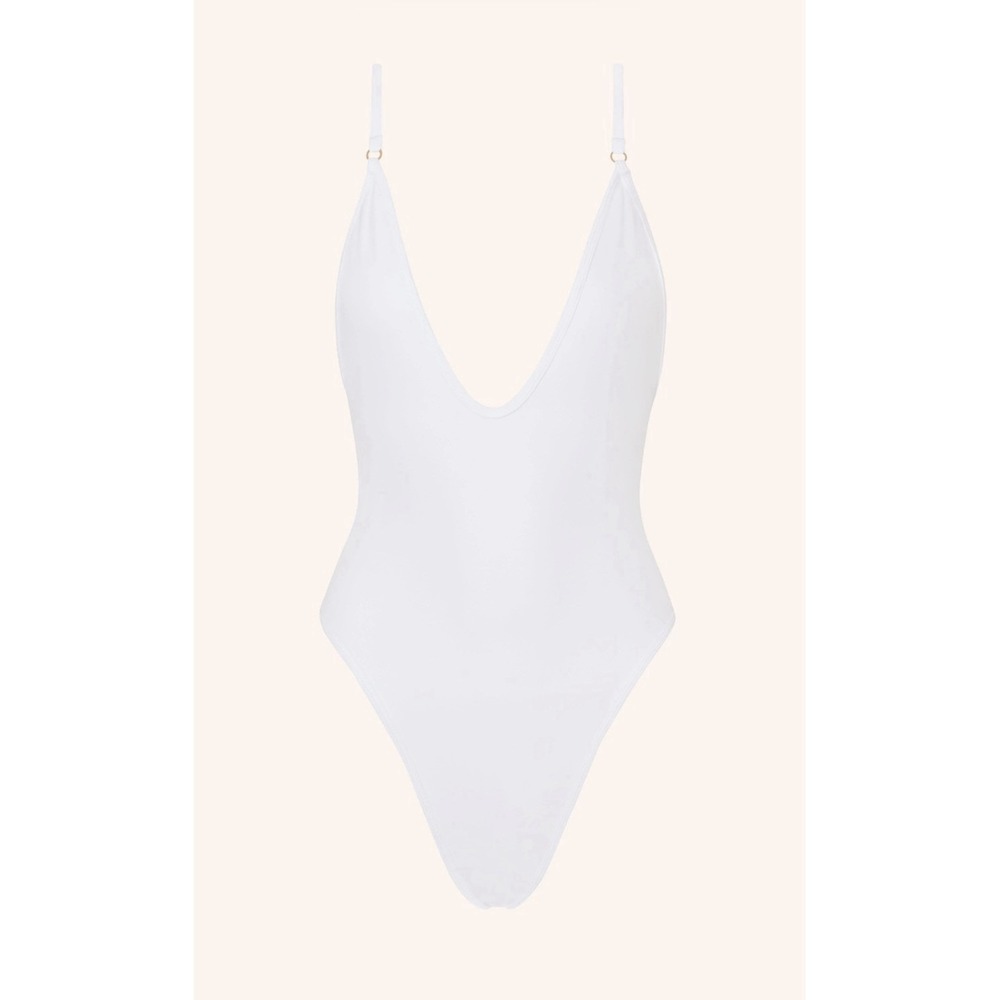 GOOSEBERRY So Chic One Piece Bathing Suit Women's Size Small White - NWT